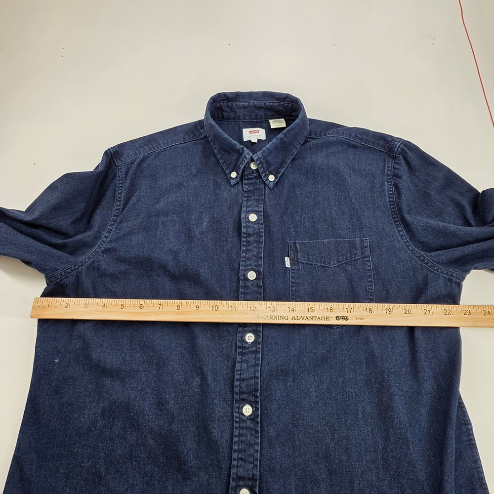 Americana Workwear Levi’s Denim Shirt Men’s XL Indigo Button-Down Casual - Picture 8 of 11